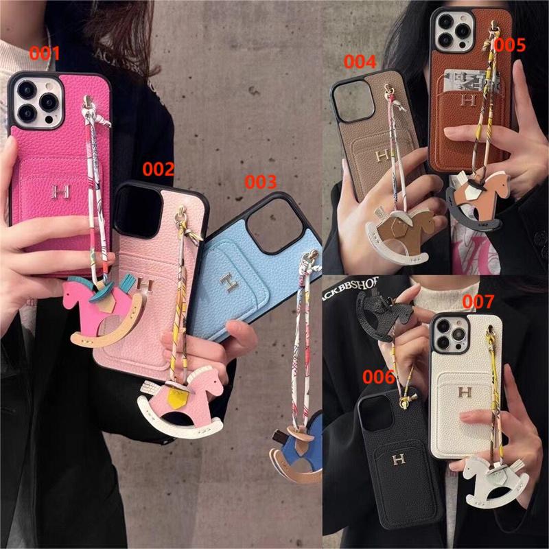 エルメス iPhone ケース カード収納 チャーム ストラップ - yukicase.com
